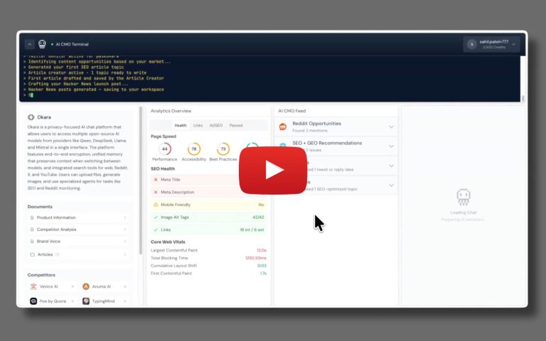 🤖 Okara launches an “AI CMO”