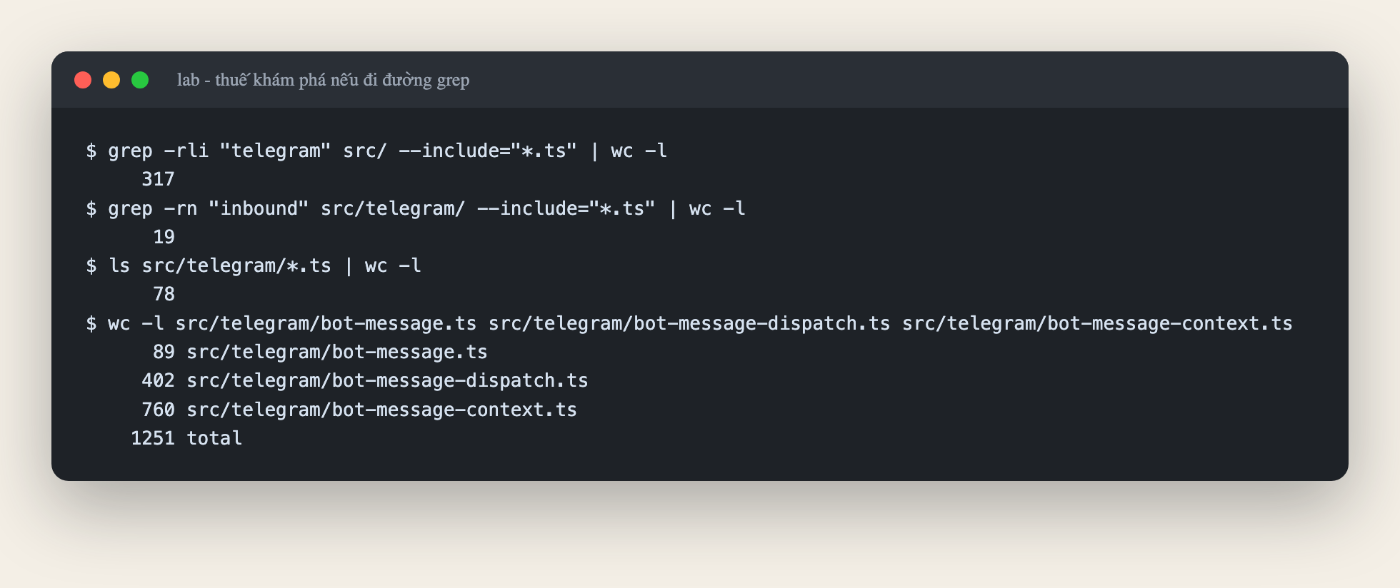 thuế khám phá nếu đi đường grep